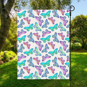 Colorful Butterfly Pattern Print Garden Flag