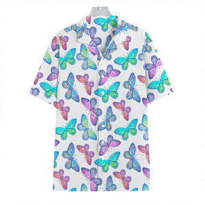 Colorful Butterfly Pattern Print Hawaiian Shirt