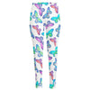 Colorful Butterfly Pattern Print High-Waisted Pocket Leggings