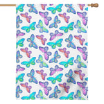 Colorful Butterfly Pattern Print House Flag