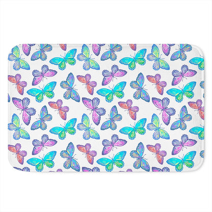 Colorful Butterfly Pattern Print Indoor Door Mat