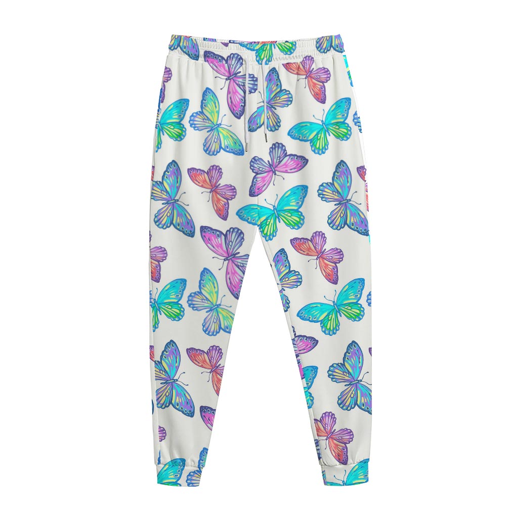 Colorful Butterfly Pattern Print Jogger Pants