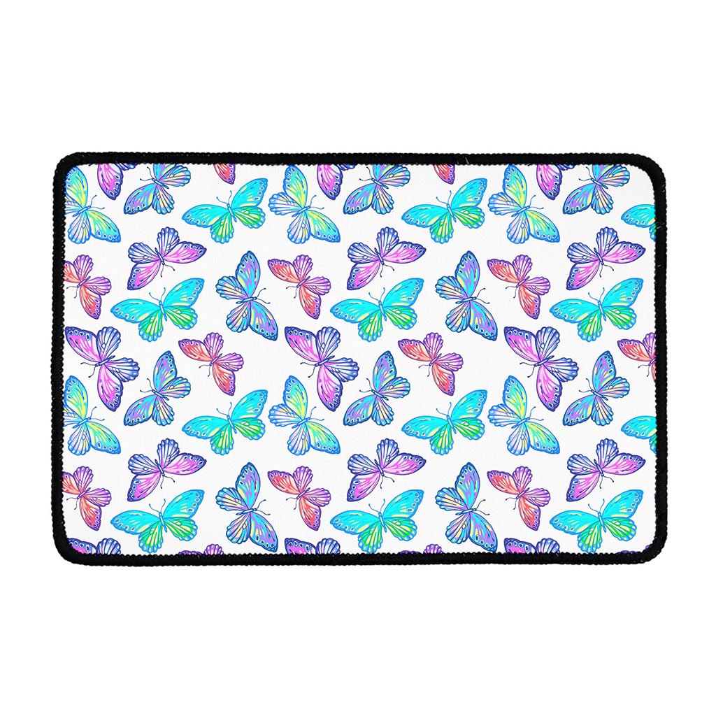 Colorful Butterfly Pattern Print Kitchen Mat