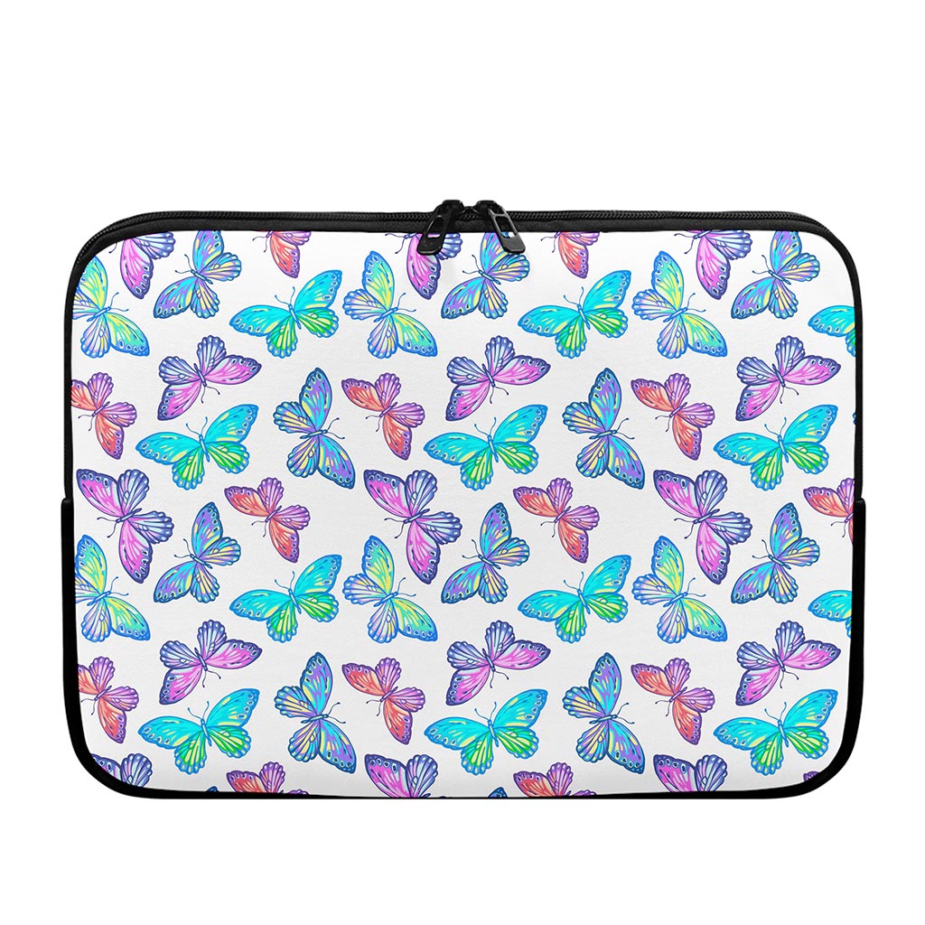 Colorful Butterfly Pattern Print Laptop Sleeve