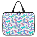 Colorful Butterfly Pattern Print Laptop Sleeve With Handle