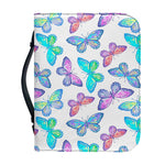 Colorful Butterfly Pattern Print Leather Bible Cover