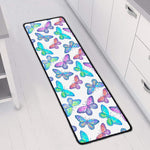 Colorful Butterfly Pattern Print Long Kitchen Mat