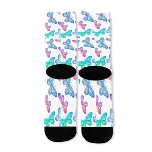 Colorful Butterfly Pattern Print Long Socks