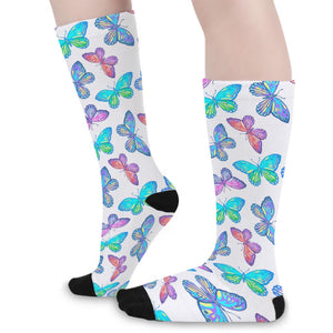 Colorful Butterfly Pattern Print Long Socks