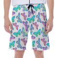 Colorful Butterfly Pattern Print Men's Beach Shorts