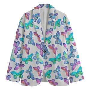 Colorful Butterfly Pattern Print Men's Blazer