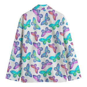 Colorful Butterfly Pattern Print Men's Blazer