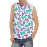 Colorful Butterfly Pattern Print Men's Fitness Tank Top