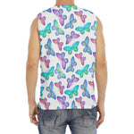Colorful Butterfly Pattern Print Men's Fitness Tank Top