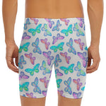 Colorful Butterfly Pattern Print Men's Long Boxer Briefs