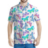 Colorful Butterfly Pattern Print Men's Polo Shirt