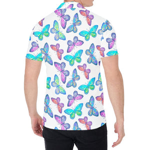 Colorful Butterfly Pattern Print Men's Shirt