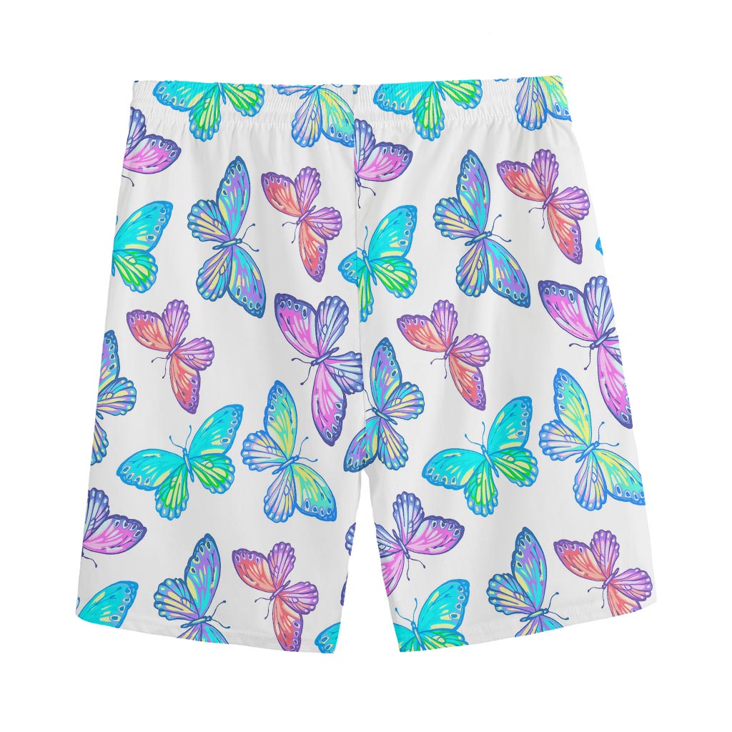 Colorful Butterfly Pattern Print Men's Sports Shorts