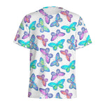 Colorful Butterfly Pattern Print Men's Sports T-Shirt