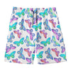 Colorful Butterfly Pattern Print Men's Swim Trunks