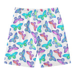 Colorful Butterfly Pattern Print Men's Swim Trunks