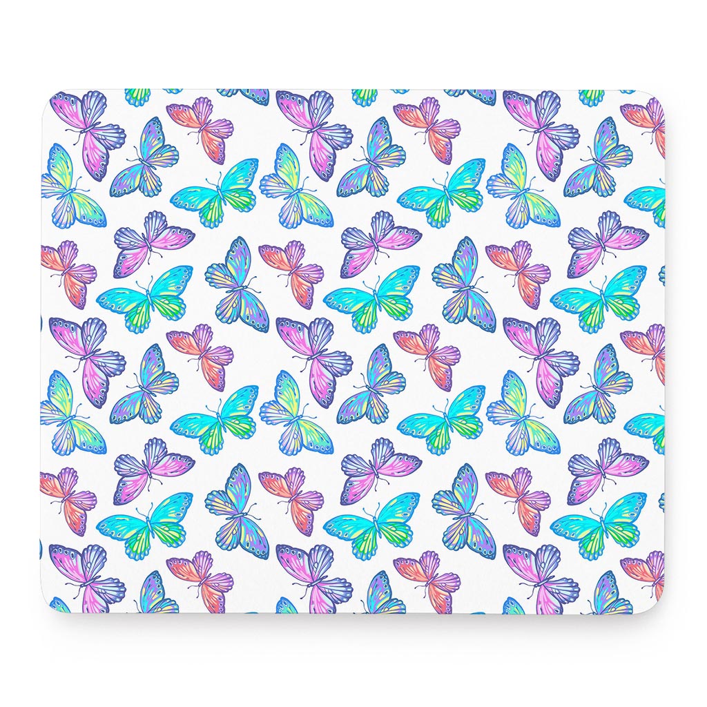 Colorful Butterfly Pattern Print Mouse Pad