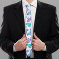 Colorful Butterfly Pattern Print Necktie