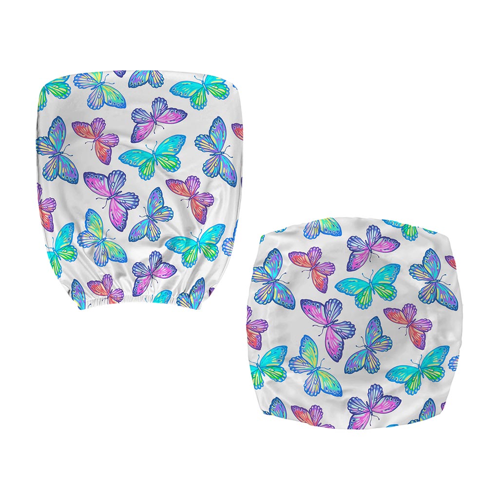 Colorful Butterfly Pattern Print Office Chair Cover