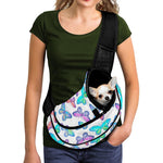 Colorful Butterfly Pattern Print Pet Sling Carrier