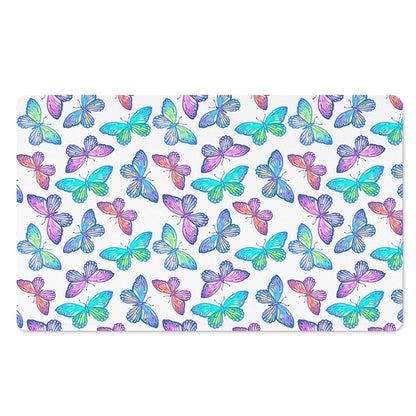 Colorful Butterfly Pattern Print Polyester Doormat