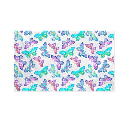 Colorful Butterfly Pattern Print Polyester Flag