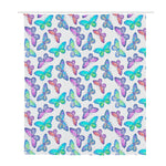 Colorful Butterfly Pattern Print Polyester Shower Curtain
