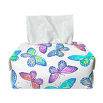 Colorful Butterfly Pattern Print Rectangle Tissue Box Cover