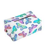 Colorful Butterfly Pattern Print Rectangle Tissue Box Cover