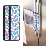 Colorful Butterfly Pattern Print Refrigerator Handle Covers
