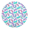 Colorful Butterfly Pattern Print Round Blanket