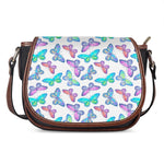 Colorful Butterfly Pattern Print Saddle Bag