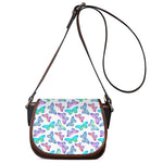 Colorful Butterfly Pattern Print Saddle Bag