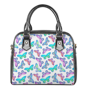 Colorful Butterfly Pattern Print Shoulder Handbag