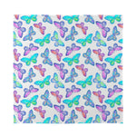 Colorful Butterfly Pattern Print Silk Bandana
