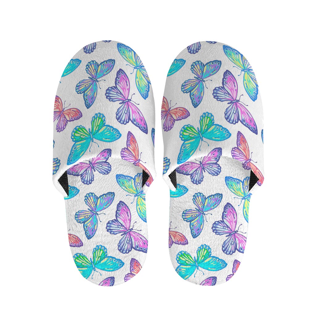 Colorful Butterfly Pattern Print Slippers