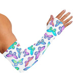 Colorful Butterfly Pattern Print Sun Protection Arm Sleeves