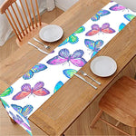 Colorful Butterfly Pattern Print Table Runner
