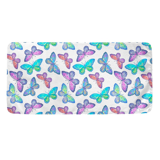 Colorful Butterfly Pattern Print Towel