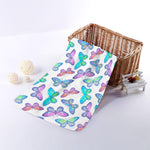 Colorful Butterfly Pattern Print Towel