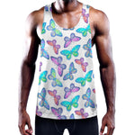 Colorful Butterfly Pattern Print Training Tank Top