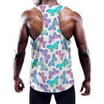 Colorful Butterfly Pattern Print Training Tank Top