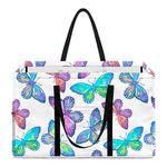 Colorful Butterfly Pattern Print Utility Tote Bag