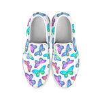 Colorful Butterfly Pattern Print White Slip On Sneakers