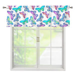 Colorful Butterfly Pattern Print Window Valance